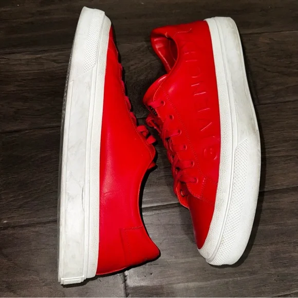 Givenchy Red Sneakers with White Soles